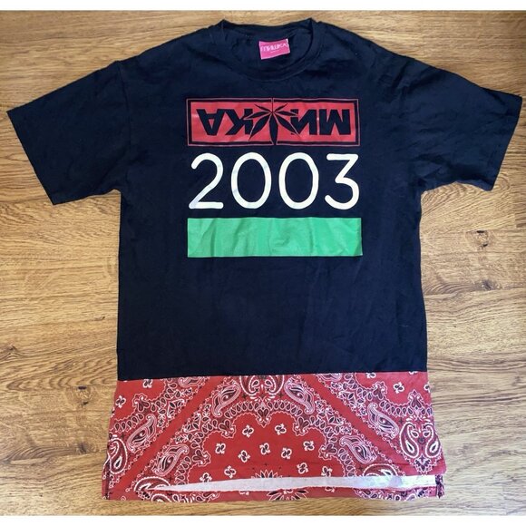 Rare MISHKA MNWKA x Cyrillic Rush Bandana T Shirt Size Medium - Picture 1 of 5